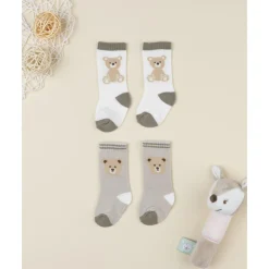 Prenatal Pack 2 calcetines niño – ositos, algodón cálido