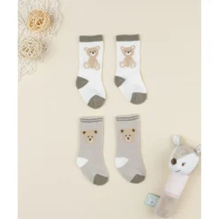 Prenatal Pack 2 calcetines niño – ositos, algodón cálido