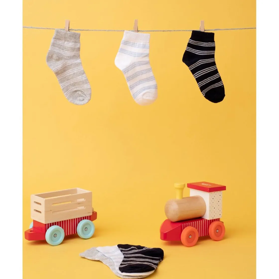 Prenatal Pack 3 calcetines niño a rayas