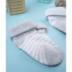 Prenatal Pack 2 calcetines niño blanco y gris* Recién Nacido·Ropa Y Accesorios|Ropa Y Accesorios·Zapatos Y Calcetines