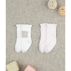 Prenatal Pack 2 calcetines para niña con bordados* Recién Nacido·Ropa Y Accesorios|Ropa Y Accesorios·Zapatos Y Calcetines
