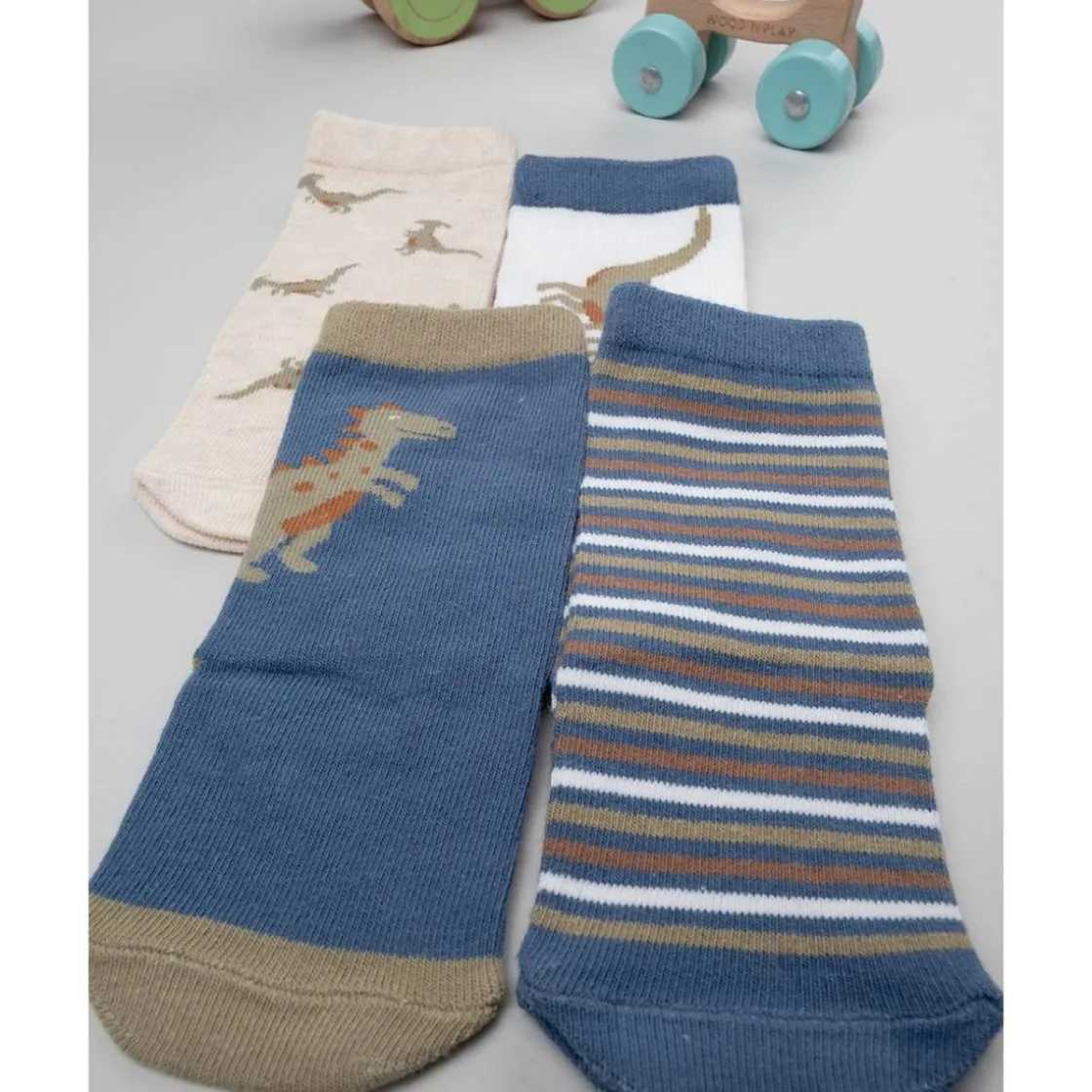 Prenatal Pack 4 calcetines para niño dinosaurios* Calzado Y Accesorios·Accesorios Y Complementos