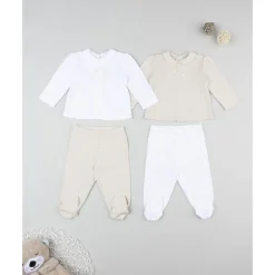 Prenatal Pack 2 conjuntos de recién nacida blanco/beige* Recién Nacido·Ropa Y Accesorios|Ropa Y Accesorios·Conjuntos