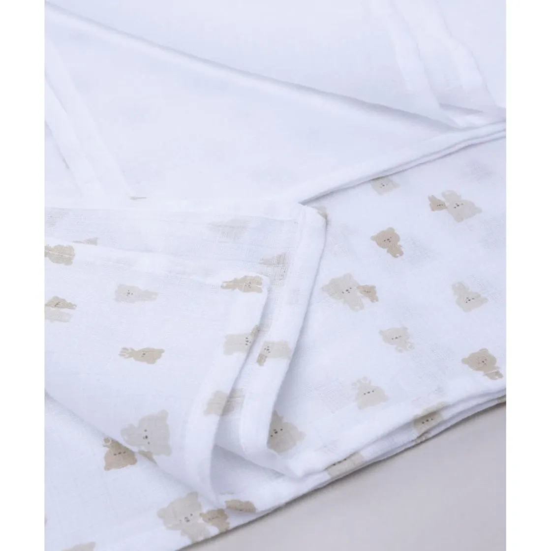 Prenatal Pack 2 gasas de muselina para niño con estampados de ositos