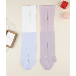 Prenatal Pack 2 leotardos de niña con brillo lurex