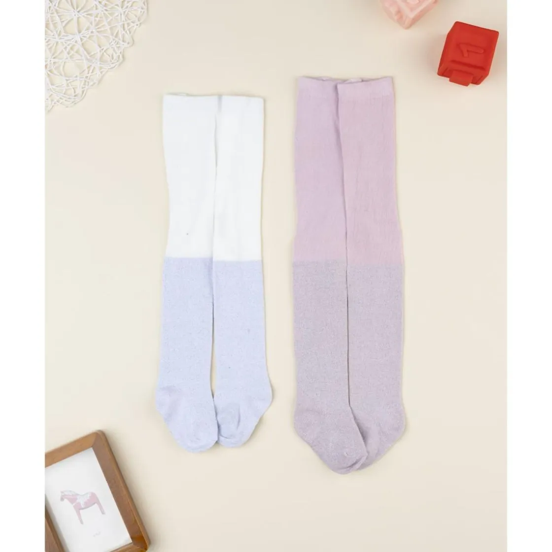 Prenatal Pack 2 leotardos de niña con hilo lurex* Calzado Y Accesorios·Accesorios Y Complementos