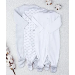 Prenatal Pack 3 peleles unisex 'gris'* Recién Nacido·Ropa Y Accesorios|Ropa Y Accesorios·Peleles