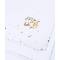 Prenatal Pack 3 piezas cuna/capazo – estampado otoñal con perrito