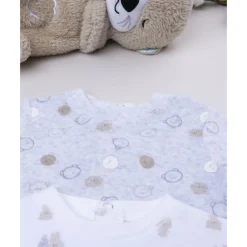 Prenatal Pack 3 pijamas corredino para bebé con estampado de ositos