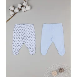 Prenatal Pack 2 polainas azul y blanco con estampado de panda* Recién Nacido·Ropa Y Accesorios|Ropa Y Accesorios·Pantalones Y Petos