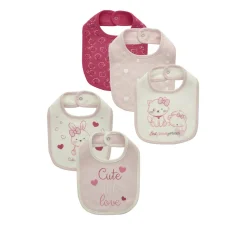 Prenatal Pack de 5 baberos de interlock