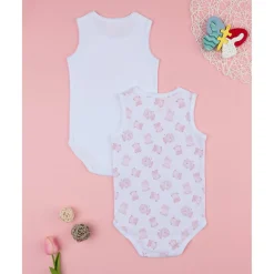 Prenatal Pack de 2 Bodies de Canalé para Niña "Hippo"