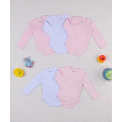 Prenatal Pack de 5 bodies rosas, blancos y con estrellitas