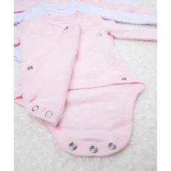 Prenatal Pack de 5 bodies rosas, blancos y con estrellitas