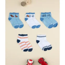 Prenatal Pack de 5 calcetines altos para niño – coches
