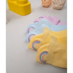 Prenatal Pack de 5 calcetines cortos coloridos para niña – arcoíris