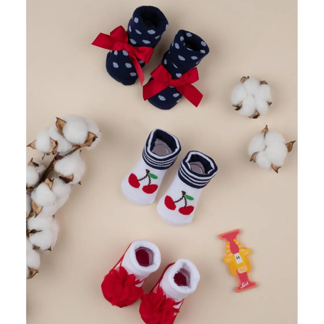 Prenatal Pack de 3 Calcetines Niña "Lunares"