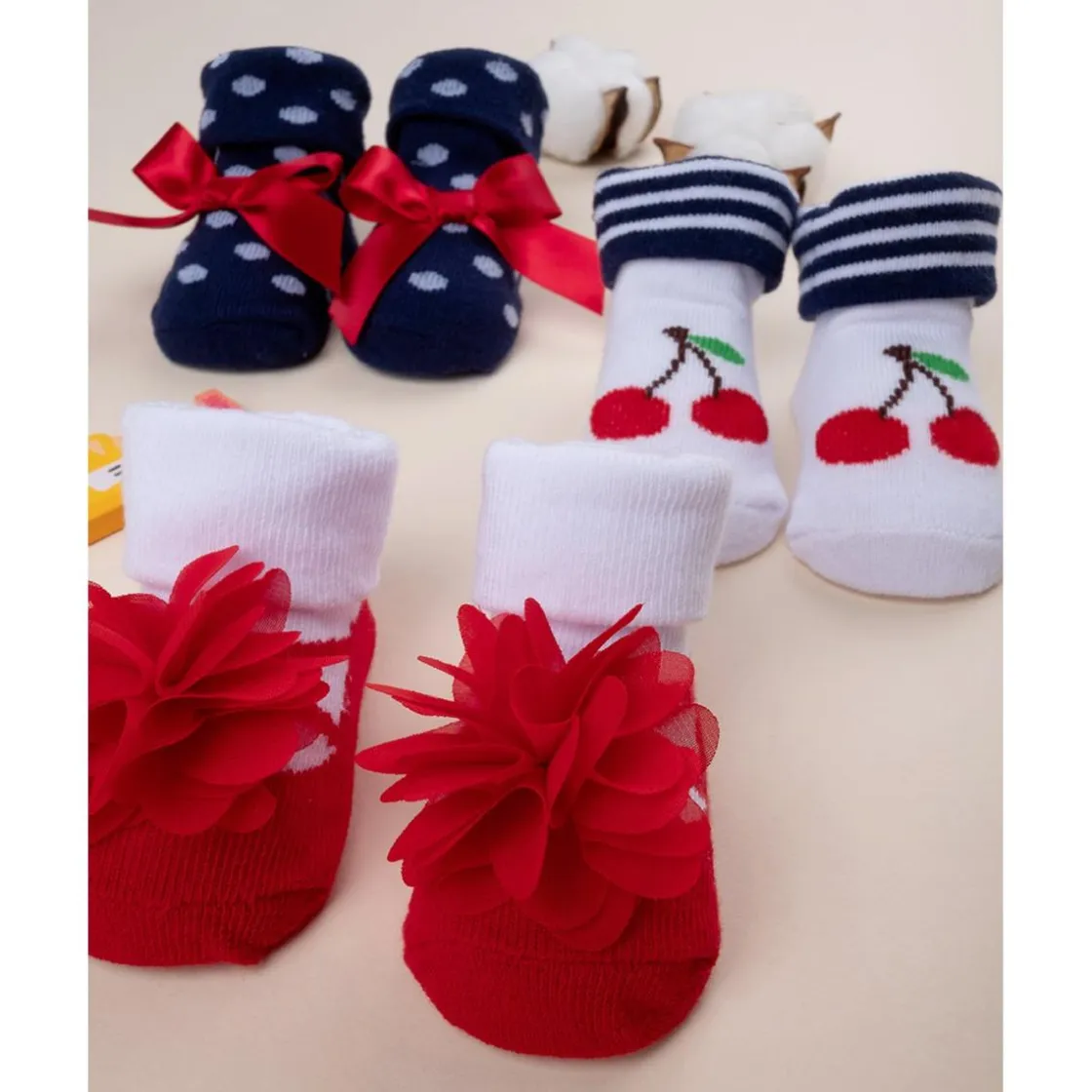 Prenatal Pack de 3 Calcetines Niña "Lunares"