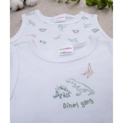 Prenatal Pack de 2 Camisetas Interiores de Tirantes con Dinosaurios
