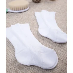 Prenatal Pack de 2 pares de calcetines primer día algodón blanco