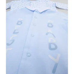 Prenatal Pack de 2 pijamas azules y blancos con inscripciones