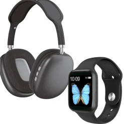 KLACK EUROPE Pack Smartwatch + Auriculares Negro* Electrónicos