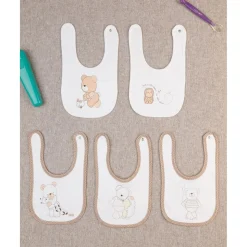 Prenatal Pack x5 baberos interlock* Recién Nacido·Ropa Y Accesorios|Ropa Y Accesorios·Baberos