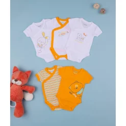 Prenatal Pack x5 bodies de manga corta unisex