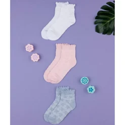 Prenatal Pack x3 calcetines cortos niña en algodón* Calzado Y Accesorios·Accesorios Y Complementos