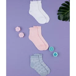 Prenatal Pack x3 calcetines cortos niña en algodón* Calzado Y Accesorios·Accesorios Y Complementos