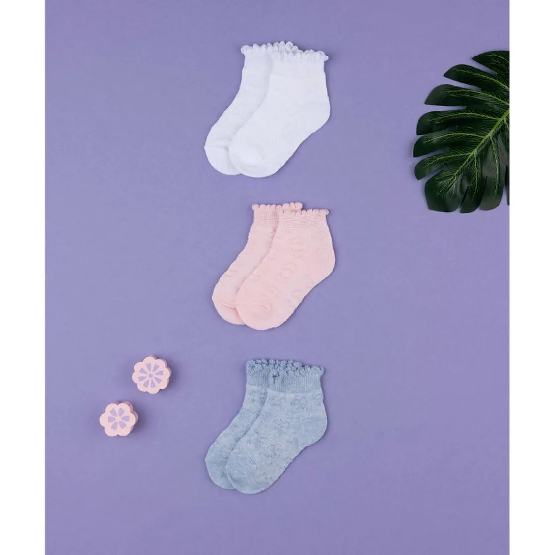 Prenatal Pack x3 calcetines niña cortos de algodón* Calzado Y Accesorios·Accesorios Y Complementos