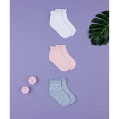 Prenatal Pack x3 calcetines niña cortos de algodón* Calzado Y Accesorios·Accesorios Y Complementos