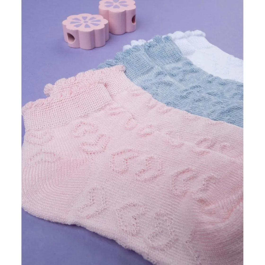 Prenatal Pack x3 calcetines niña cortos de algodón* Calzado Y Accesorios·Accesorios Y Complementos