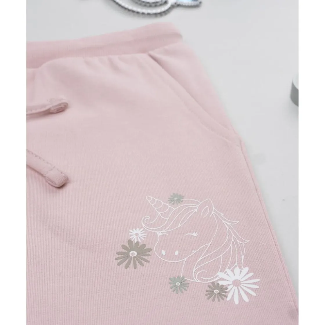 Prenatal Pantalón afelpado niña rosa con unicornio