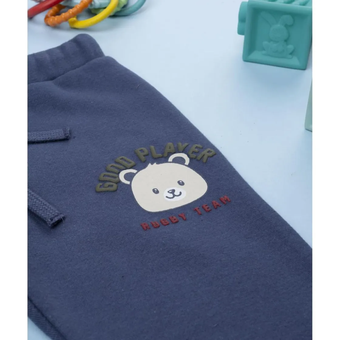 Prenatal Pantalón azul felpado para niño