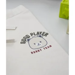 Prenatal Pantalón beige con estampado para niño