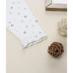 Prenatal Pantalón blanco con corazones para bebé niña