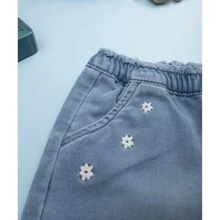 Prenatal Pantalón denim claro niña con flores bordadas* Niña·Bebé Niña 3-36 Meses|Bebé Niña 3-36 Meses·Vaqueros, Pantalones Y Petos