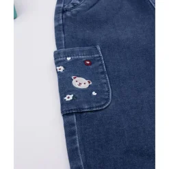 Prenatal Pantalón denim de niña con bordados