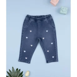 Prenatal Pantalón denim niña corazones* Niña·Bebé Niña 3-36 Meses|Bebé Niña 3-36 Meses·Vaqueros, Pantalones Y Petos