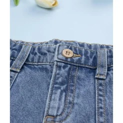 Prenatal Pantalón denim niña florecitas