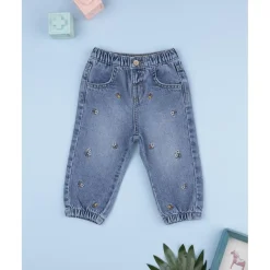 Prenatal Pantalón denim niña flores* Niña·Bebé Niña 3-36 Meses|Bebé Niña 3-36 Meses·Vaqueros, Pantalones Y Petos