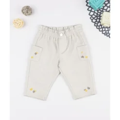 Prenatal Pantalón niña beige con bolsillos y bordados* Recién Nacido·Ropa Y Accesorios|Ropa Y Accesorios·Pantalones Y Petos
