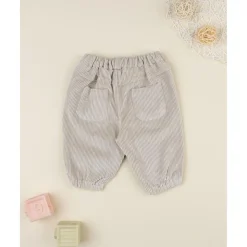 Prenatal Pantalón niña beige de canalé con bordados