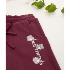 Prenatal Pantalón niña burdeos “Best Friends”* Niña·Niña 2-10 Años|Niña 2-10 Años·Vaqueros, Pantalones Y Petos