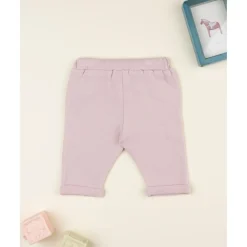 Prenatal Pantalón niña rosa en punto suave