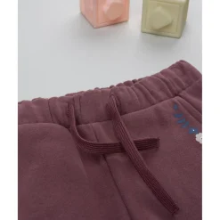 Prenatal Pantalón niña rosa oscuro con bordados florales