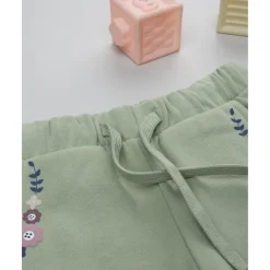 Prenatal Pantalón niña verde con bordado de flores* Niña·Niña 2-10 Años|Niña 2-10 Años·Vaqueros, Pantalones Y Petos