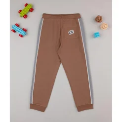 Prenatal Pantalón niño marrón con bandas laterales