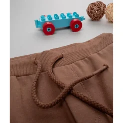 Prenatal Pantalón niño marrón con bandas laterales